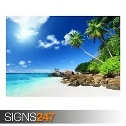 Buy PARADISE BEACH (AE004) NATURE POSTER - Photo Picture Poster Print Art A0 To A4 • 1.49£