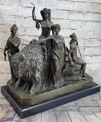 Buy Bronze Sculpture Roman Royalty Nude Erotic Lost Wax Figurine Figure Sale Figure • 947.45£