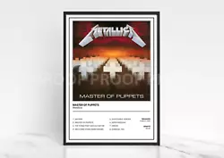 Buy Metallica Master Of Puppets Music Singles Poster / Music Gift / Christmas Gift • 8£