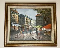 Buy Vintage Henri Rogers Paris Parisian Street Cityscape Oil Painting Signed • 66.26£