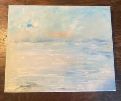 Buy Abstract Impressionist ‘Like Turner’ Seascape Sunset Oil Painting Box Canvas • 10£