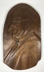 Buy Vintage Hand Carved Wood Relief Pape Paul VI Portrait Sculpture Carving Pope • 133£