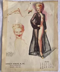 Buy Vintage Pin-up Calendar Girl Shaw Barton  USA Calendar Page November • 9.99£