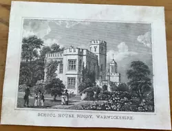 Buy Antique Print Rugby School House Warwickshire C1830 • 4£