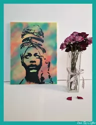 Buy Erykah Badu Gift Handmade Painting Wall Art Stencil Canvas Street Art Unique • 40£