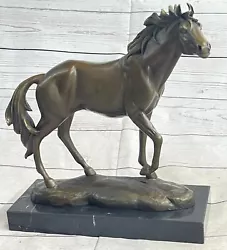 Buy Genuine Solid Bronze Arabian Stallion Horse Sculpture, Trophy, Award Artwork • 396.89£