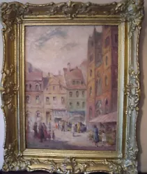 Buy German School Oil Painting. Werderscher Markt. Beautiful Cityscape • 270£
