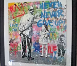 Buy SUPERB MR.BRAINWASH ORIGINAL PAINTING 'CAUGHT RED HANDED' ALL PAPERS. 22  X 22 . • 5,750£