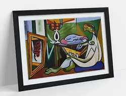 Buy Pablo Picasso The Muse -art Framed Poster Picture Print Artwork- Green Blue • 14.99£
