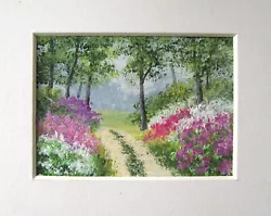 Buy Aceo Original Hand Painted Signed Spring Path Landscape Mini  Painting • 8£