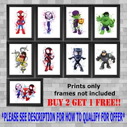 Buy Marvel Avengers Spidey And His Amazing Friends Wall Poster Print  A5 A4 A3 • 3£
