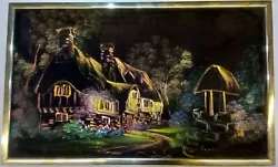 Buy Oil Painting - Cottage With Well - Oil On Black Velvet • 195£