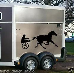 Buy Racing Horse Stickers / TWO Horse Stickers / Horse Trailer Stickers / N114 • 0.99£