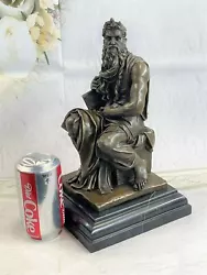 Buy Art Deco Michelangelo Moses Jewish Law Great Detailed Bronze Masterpiece Sculptu • 294.69£