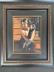 Buy RARE NEW FABIAN PEREZ ORIGINAL  Saba With Glass Of Red Wine  Girl Lady PAINTING • 38,500£