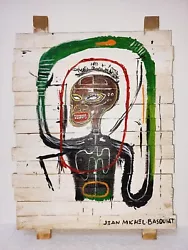 Buy Jean-Michel Basquiat (Handmade) Acrylic Painting Signed And Sealed 37x30 Cm. • 401.24£