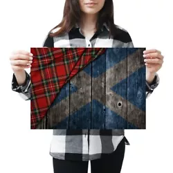 Buy A3 - Scottish Painted Barrel Flag Tartan Poster 42X29.7cm280gsm #16370 • 8.99£