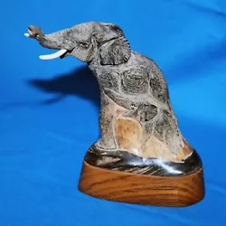 Buy Elephant Carving Amazing Detail!!! One Of A Kind Original Carving! BARRY STEIN • 47.36£