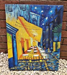 Buy Hand Painted Vincent Van Gogh Café Terrace At Night 50 X 35cm • 0.99£