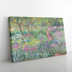 Buy Garden In Giverny By Claude Monet Canvas Wall Art Print Framed Picture Decor • 24.95£