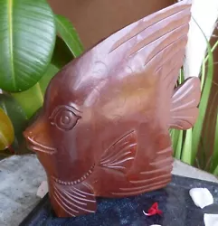 Buy Oriental Carved Hardwood Angel Fish • 14.99£