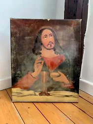 Buy Antique Oil On Canvas Original Jesus • 44.26£