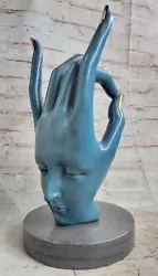 Buy Salvador Dali Human Face Hand Made Bronze Sculpture Special Patina Statue Sale • 369.33£