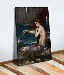Buy John William Waterhouse Mermaid CANVAS WALL ART PICTURE PRINT PAINTING • 14.99£