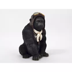 Buy Gorilla Monkey Statue  Aviator  In Resin, Height 42 Centimeters, For Collection • 114.45£