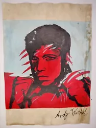 Buy Andy Warhol Painting Drawing On Old Paper Signed Stamped 5 • 83£