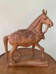 Buy Hand Carved Horse Sculpture , Well Crafted , Good Detail. • 38£