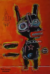 Buy Fine Unique Painting, Signed Jean Michel Basquiat, W COA • 520.27£