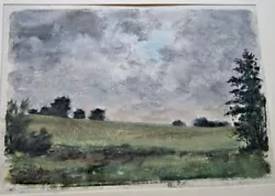Buy Franz Ehmke*1928-2018 DDR Painter° Hilly Meadow Landscape With Dark Clouds • 57.76£