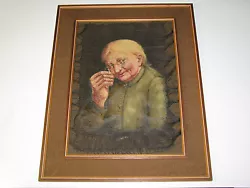 Buy Vintage Antique Old Granny Horse Hair Painting • 62.02£