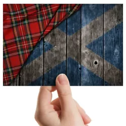 Buy Photograph 6x4  - Scottish Painted Barrel Flag Tartan Art 15x10cm #16370 • 3.99£