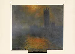 Buy Parliament Building, The Sun Breaks Through The Clouds - Claude Monet - Info Card • 0.86£
