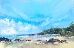 Buy  Valerie Beales Original  Artwork Seascape Acrylic Impressionist Canvas Painting • 210£