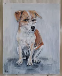 Buy Original Acrylic Painting Of Terrier Dog By Jessica J Peck • 14£