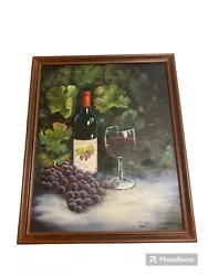 Buy Wine I Is Waiting Framed Painting By Charlotte Talley 2010 Bob Ross Student • 245.70£