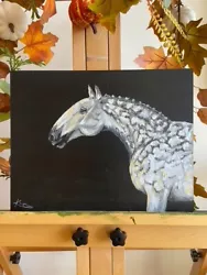 Buy Original Painting 'Dapple Dream' | Dapple Grey Horse Painting | Acrylic Painting • 70£