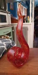 Buy Vintage Murano Glass Dancing Flame Orange Glass Sculpture 16  TALL  • 53.75£