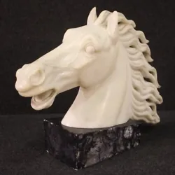 Buy Sculpture Head Of Runaway Horse Italian Statue In White Marble 20th Century 900 • 2,600£