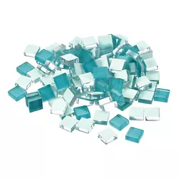 Buy 110pcs Mosaic Tiles, Micro Glass Tiny Mini Mosaic Tile DIY Hobbies Teal • 7.82£