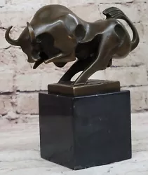 Buy Original Vigorous Bull Bronze Figurine Sculpture Art Deco Hand Made Home Decor • 104.70£