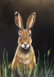 Buy Original Painting. Wild Hare. Wildlife. Signed K Eggleston. • 19.99£