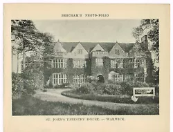 Buy Warwick St John's Tapestry House Antique Print Picture Victorian 1900 BPF#1009 • 2.99£