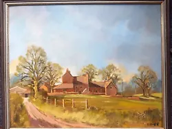 Buy John Lines  Original Signed Oil Painting Landscape Farmhouse Scene • 99£