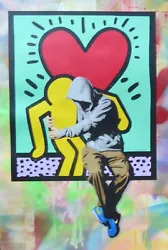 Buy Hijack Art BFF 2024 Hand Signed Mr.Brainwash Son Love Graffiti One Of A Kind COA • 3,302.25£