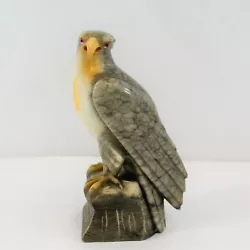 Buy Carved Alabaster Marble Eagle Hawk Sculpture Statue Vtg Stone Bird Glass Eyes 8  • 275.62£