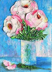 Buy Still Life Rose Oil Painting Original Art, Bouquet Of Roses. No Frame 8x6 Inch • 20.72£